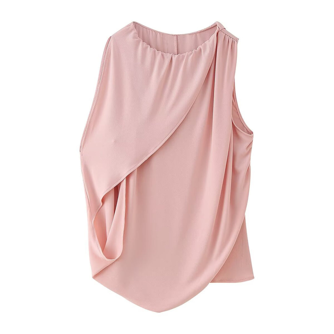 Femme Draped Lagdelt Ærmeløs Top Stilla