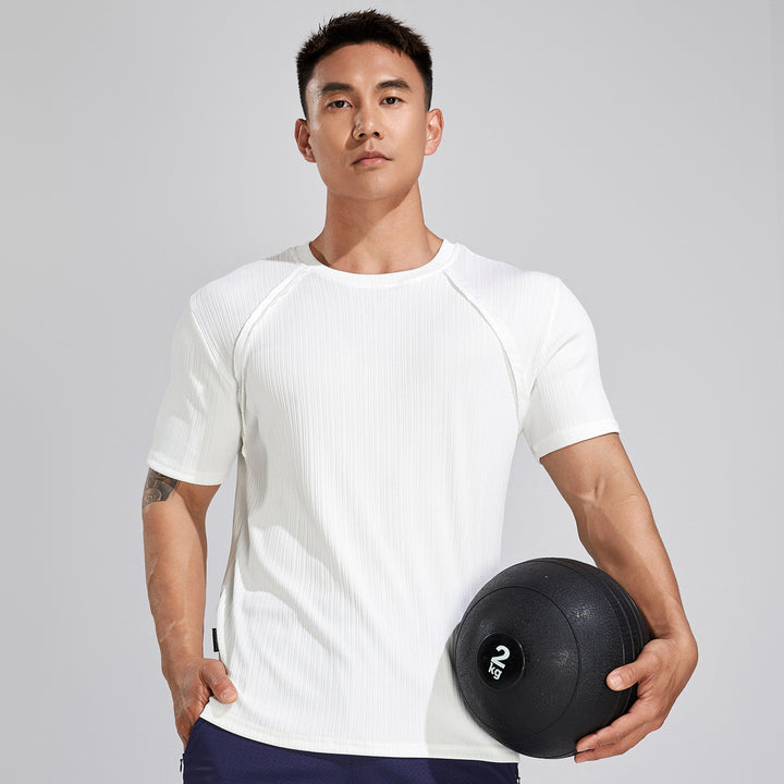 Herren Åndbart Trænings-T-Shirt med struktureret Overflade Stilla