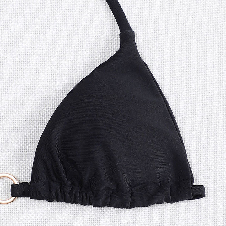 Dame Triangel-Bikinioberdel med gyldent ringaccent Stilla