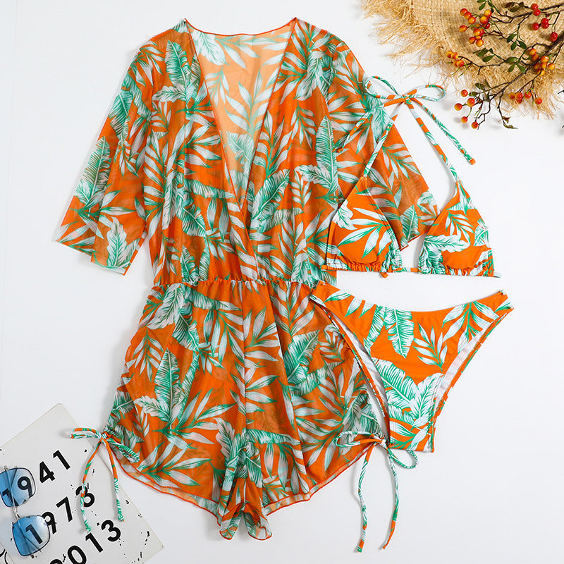Dame Tropical Print Badedragt Sæt Stilla