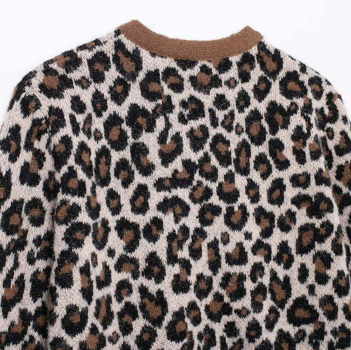 Femme Stilfuld Leopard Print Cardigan Stilla