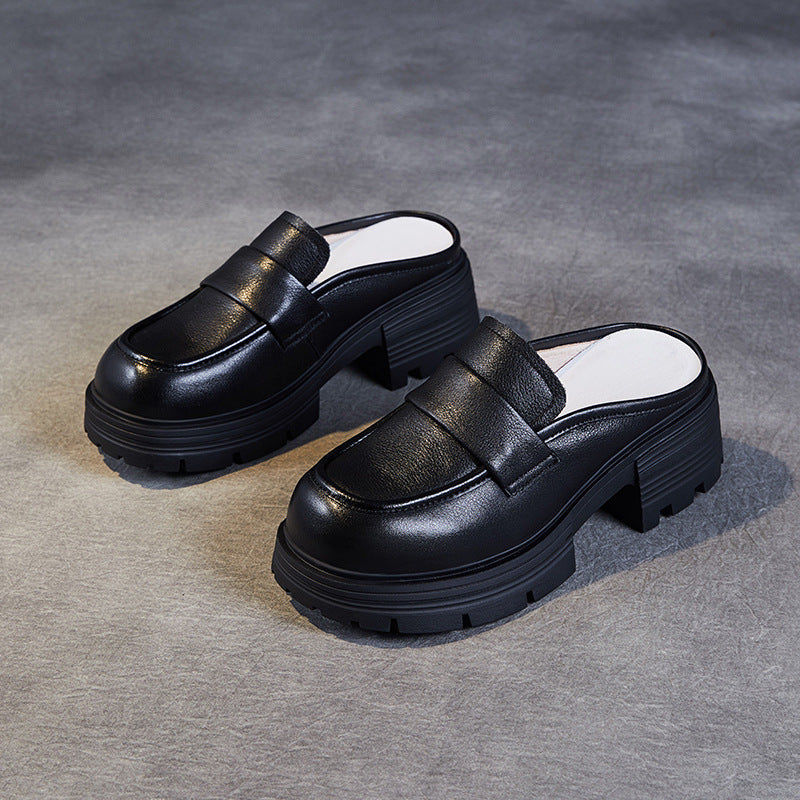 Dame Chunky Sål Slip-On Mules med Komfort-Fodbed Stilla