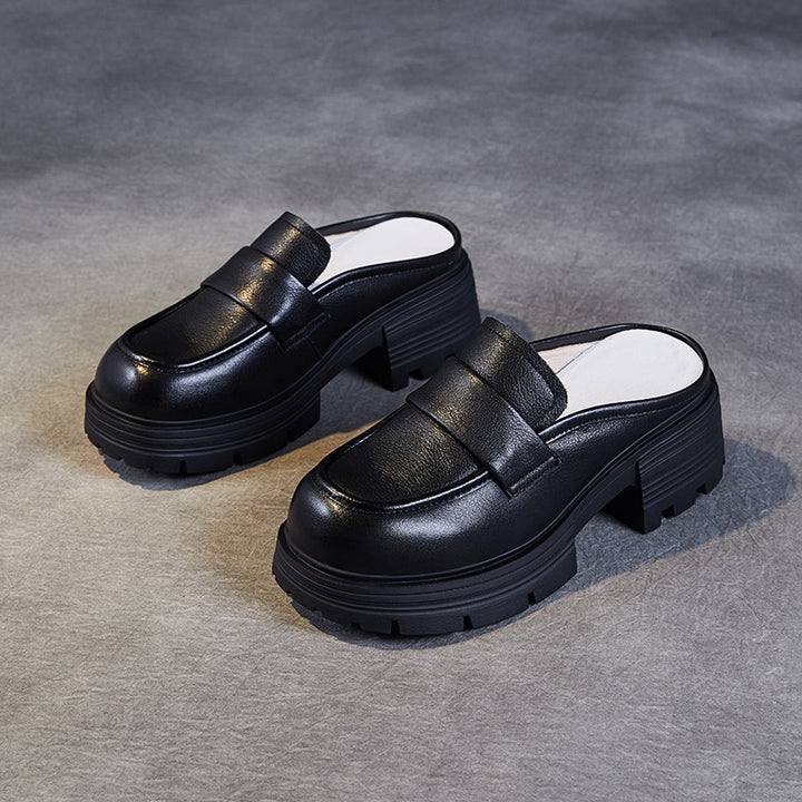 Dame Chunky Sål Slip-On Mules med Komfort-Fodbed Stilla