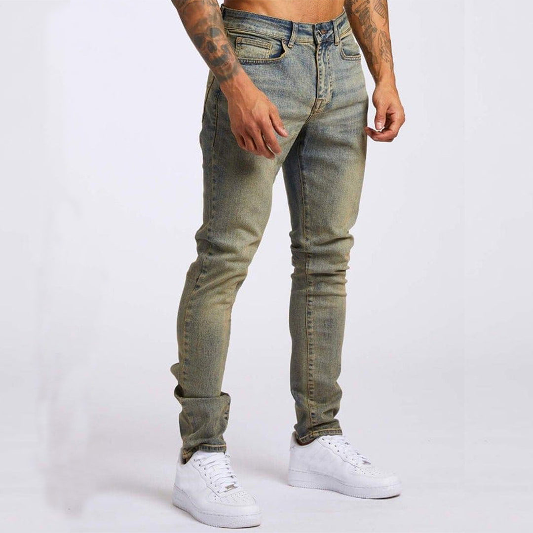 Herrer Slim-Fit Denim Jeans med hoftefremhævende snit og høj elasticitet Stilla
