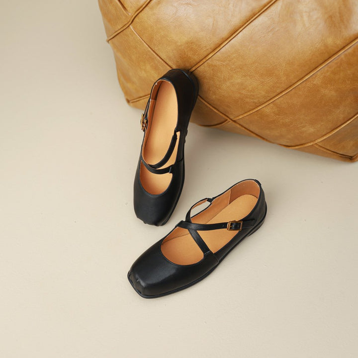 Damer Elegante Krydsrem Mary Jane Ballerinas Stilla
