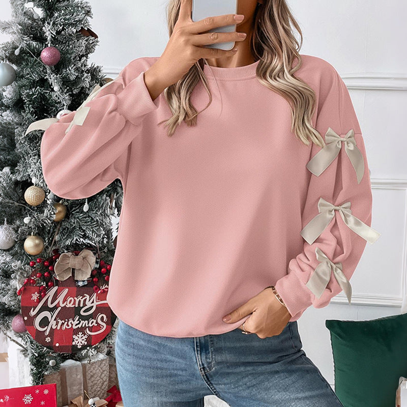 Kvinders oversized sweater med legende sløjfedetaljer Stilla