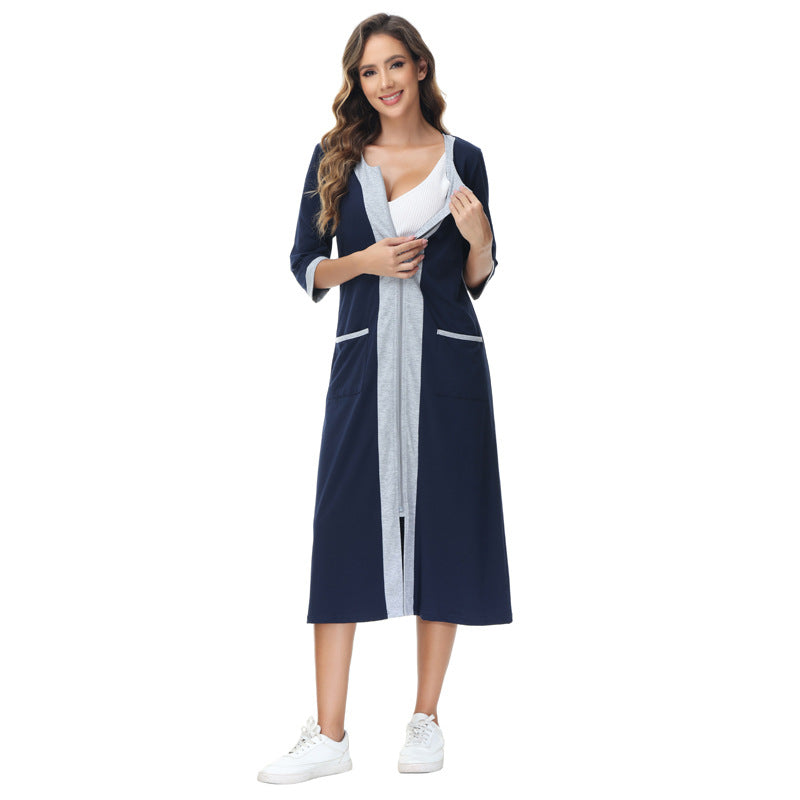 Dame bathrobe med praktiske lommer Stilla