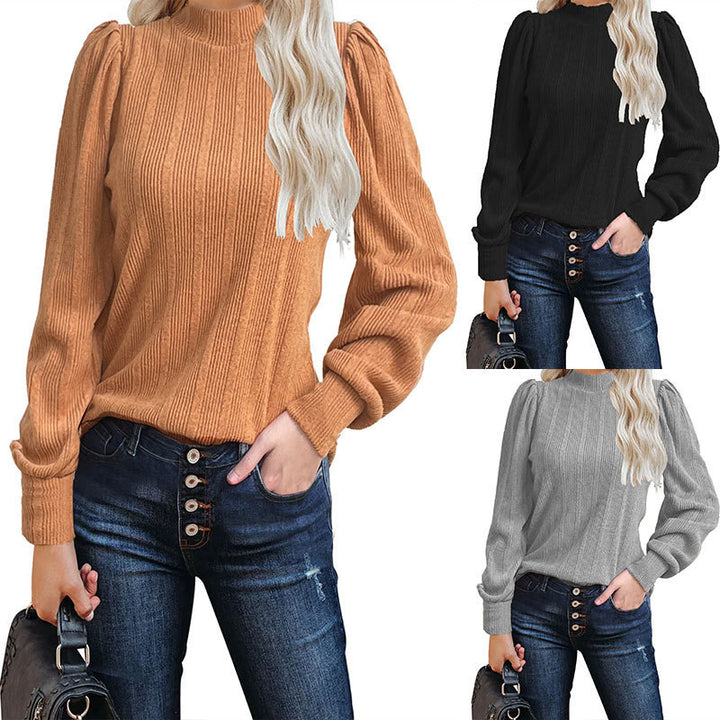 Damer strikpullover med modigt ribbet design Stilla