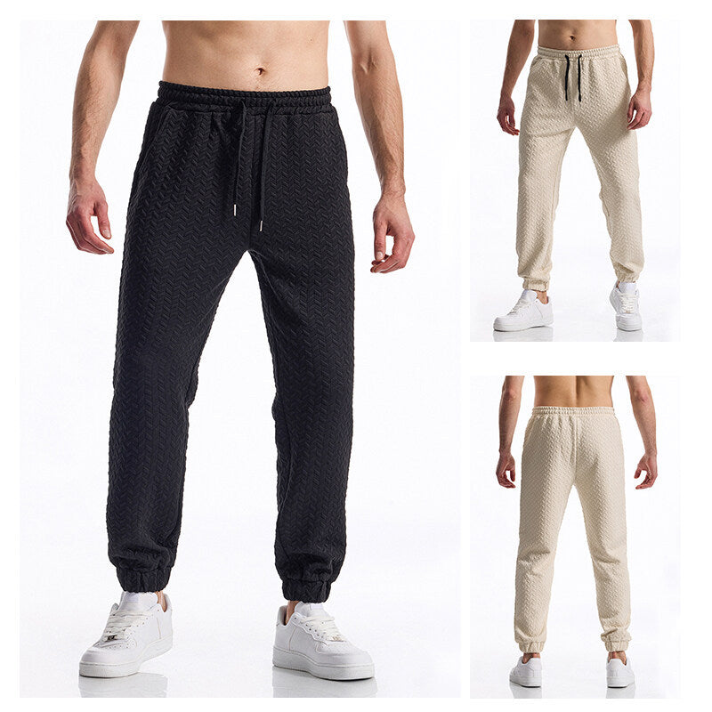 Herrer Struktur Strik Sweatpants Stilla