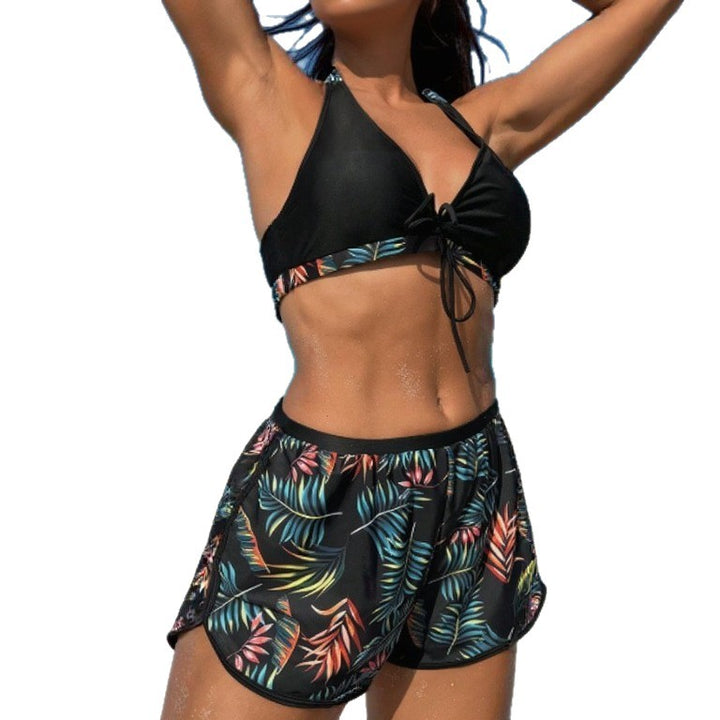Dame Bikini-sæt med justerbare stropper og blomsterprint