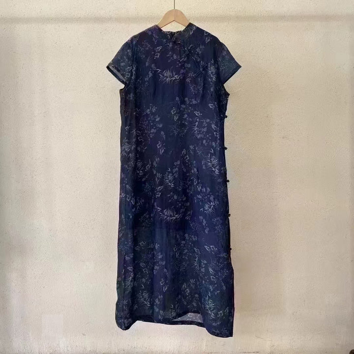 Femme Floral Print Lang Maxi Kjole Stilla