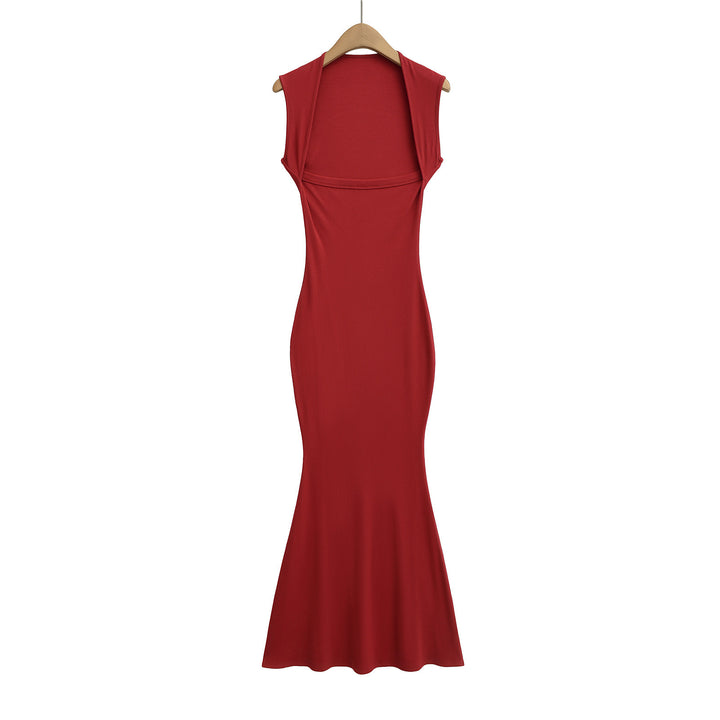 Femme Korte ærmer Rib Maxi kjole Stilla