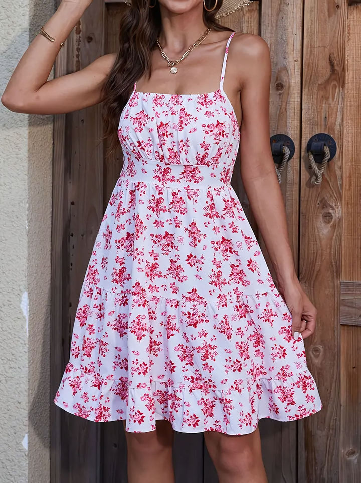Dame sommerkjole med blomsterprint Stilla