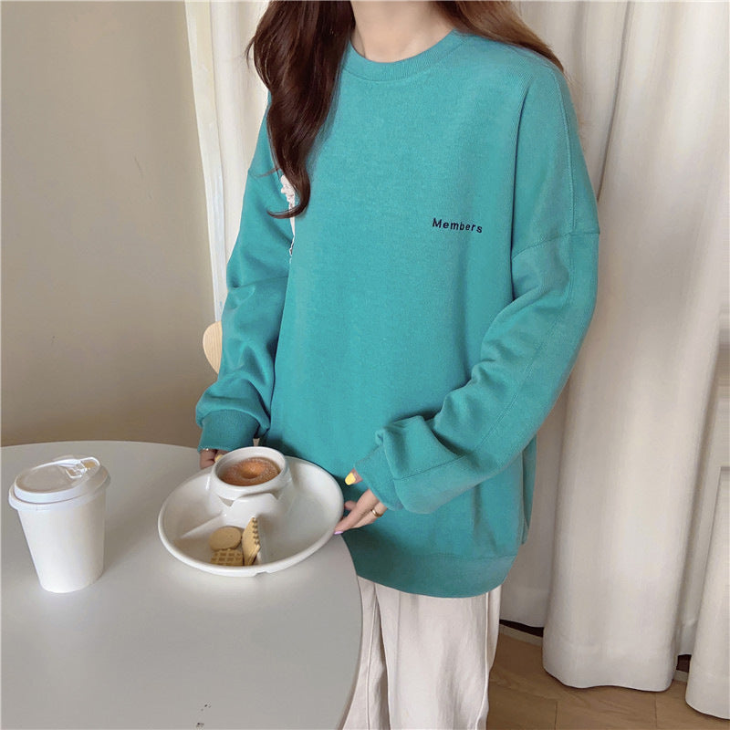 Dame Soft Touch Oversized Sweatshirt med stilfuld skrift Stilla