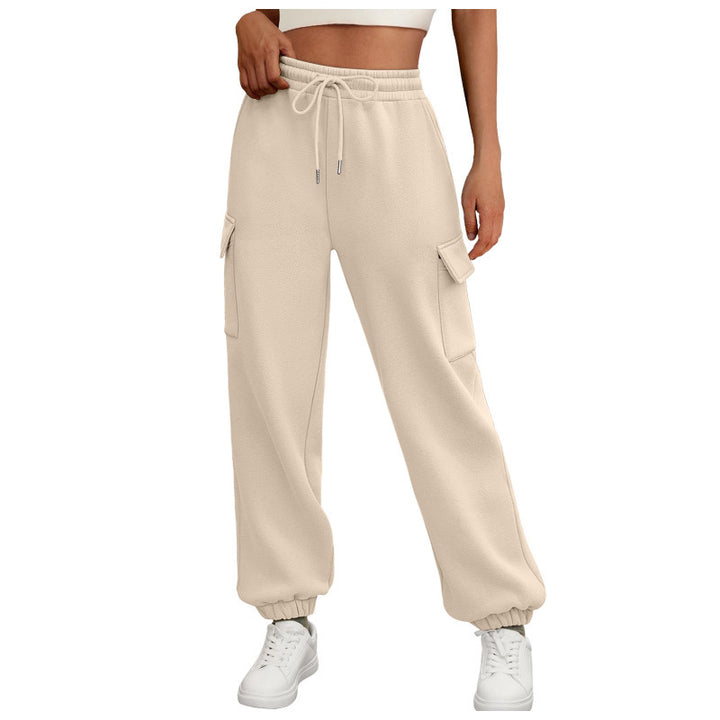 Dame Fleece Cargo Joggingbukser med justerbar talje Stilla
