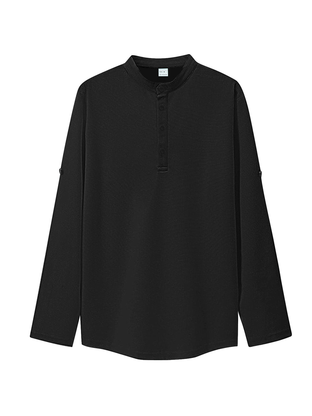 Herrer Langærmet Skjorte med Henley-Udskæring og åndbart Stof Stilla