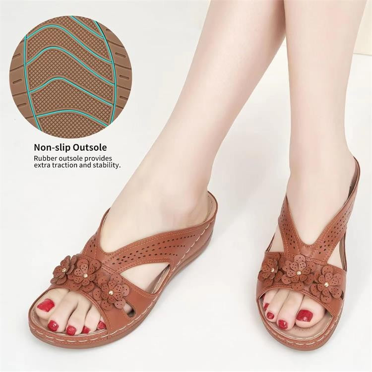 Dame Komfortable Sandaler med florale Applikationer og åndbart design Stilla