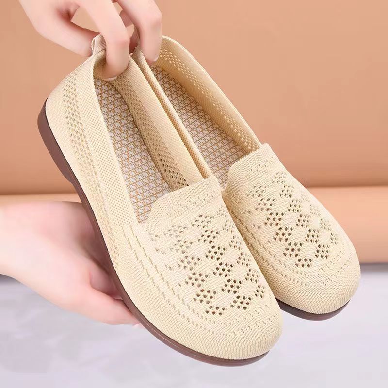 Femme Åndbar Hæklet Slip-On Flad Stilla