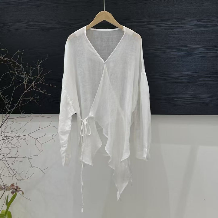 Femme Let bluse med sidebinding Stilla