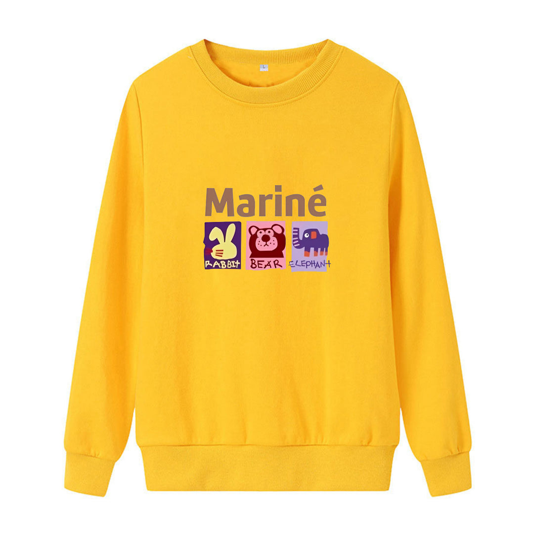 Kvinders hyggelig sweatshirt med dyremotiver Skovae