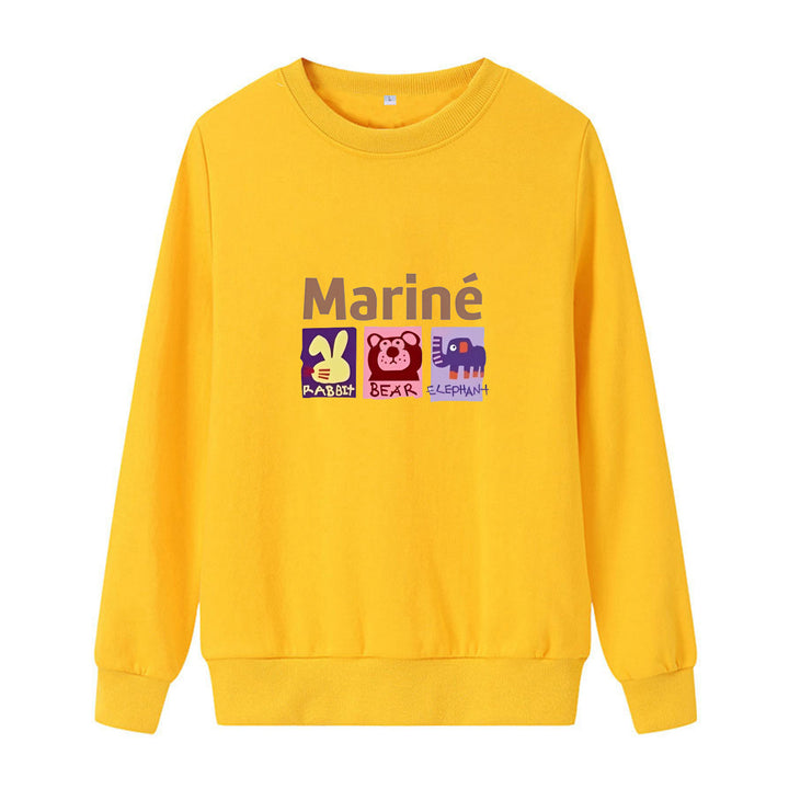 Kvinders hyggelig sweatshirt med dyremotiver Skovae