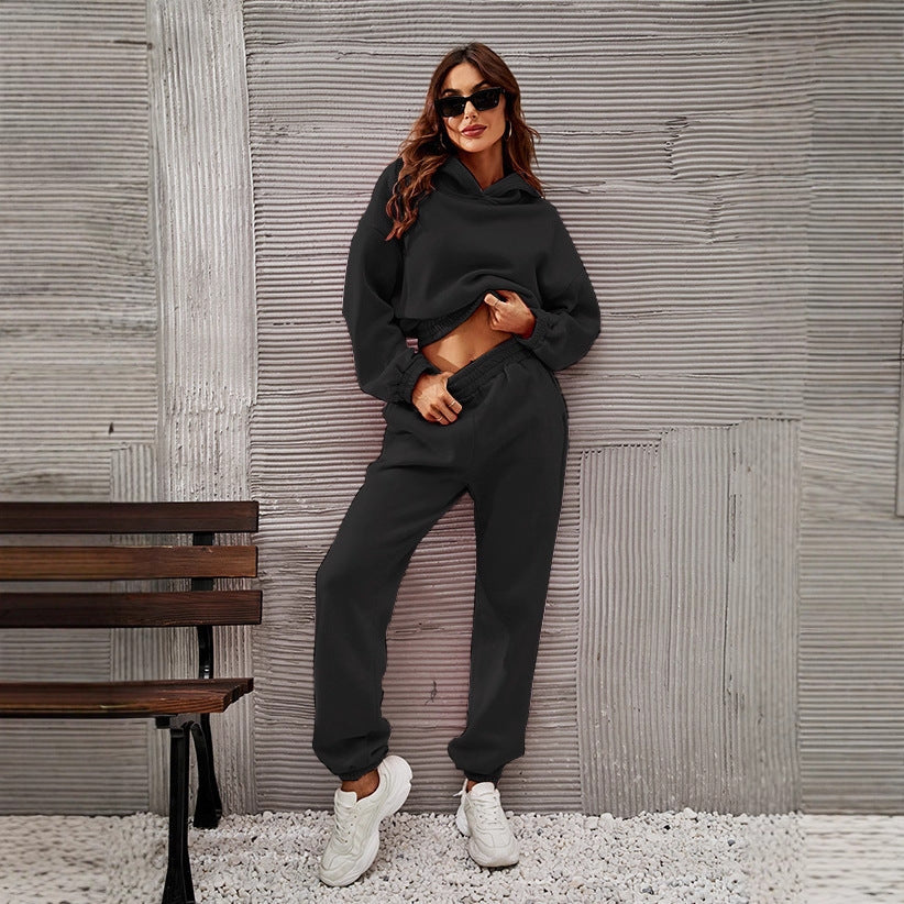 Kvinders sporty fritidssæt med oversized hættetrøje og elastiske joggers Stilla