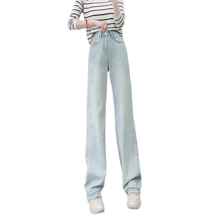Dame Loose High-Waist Jeans med elastisk talje og sidelommer Stilla