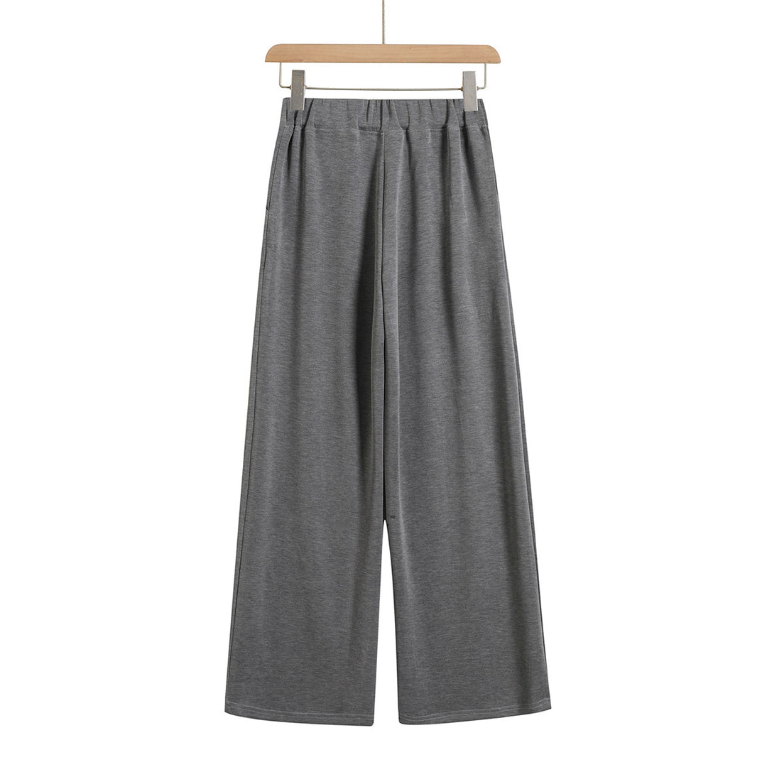 Dame bred Jersey-bukser med elastisk talje og sidelommer Stilla