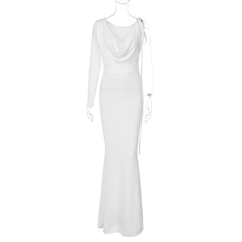 Dame Elegant Maxikjole med flydende materiale og raffineret draperingseffekt Stilla