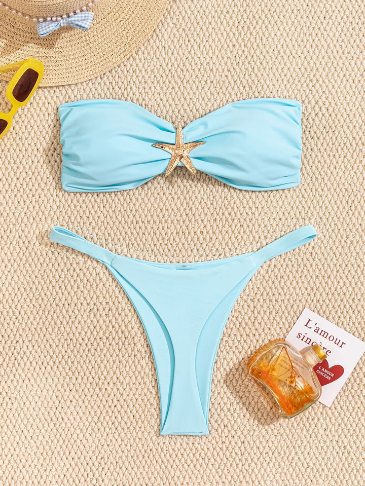 Dame Bandeau-Bikini med elegant lukning og moderne design Skovae