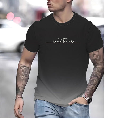 Herre T-Shirt med kreativ tekst og åndbart design Stilla