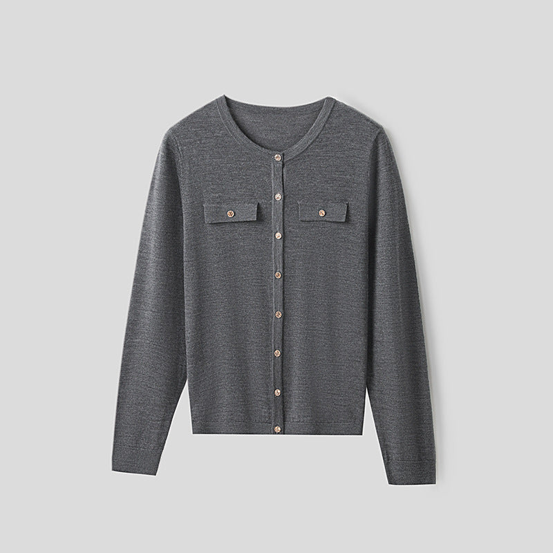 Dame Klassisk Knap-Front Cardigan Stilla