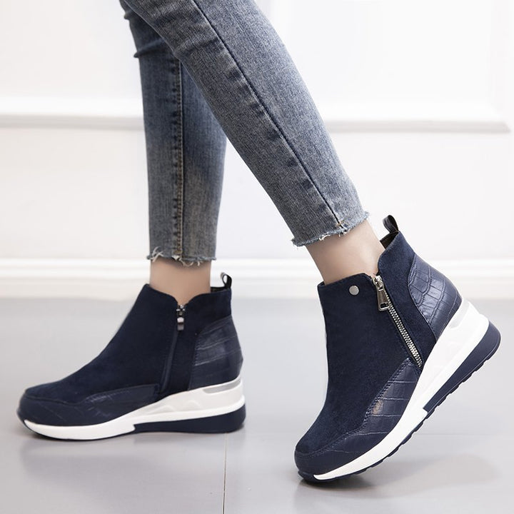 Dame Sneakers i sporty-elegant stil med lynlås Stilla