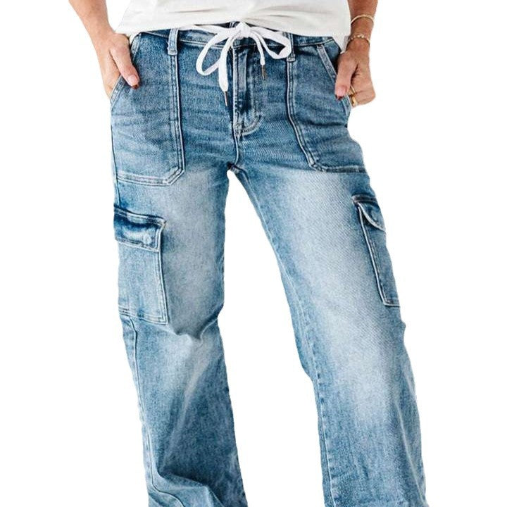 Dame Cargo-Jeans i afslappet design Stilla
