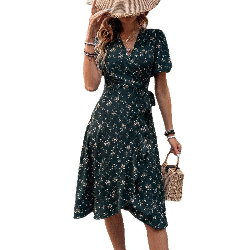 Dame Floral Wrap Maxikjole Stilla