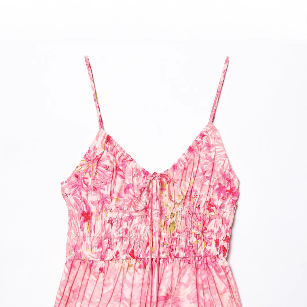 Femme Floral Print Maxi Kjole Stilla