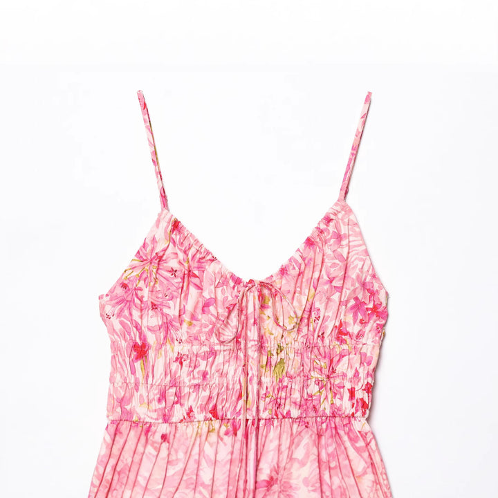 Femme Floral Print Maxi Kjole Stilla