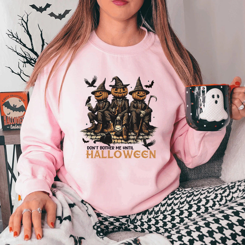 Kvinders sweatshirt med sæsonbestemt Halloween-motiv og afslappet pasform Stilla