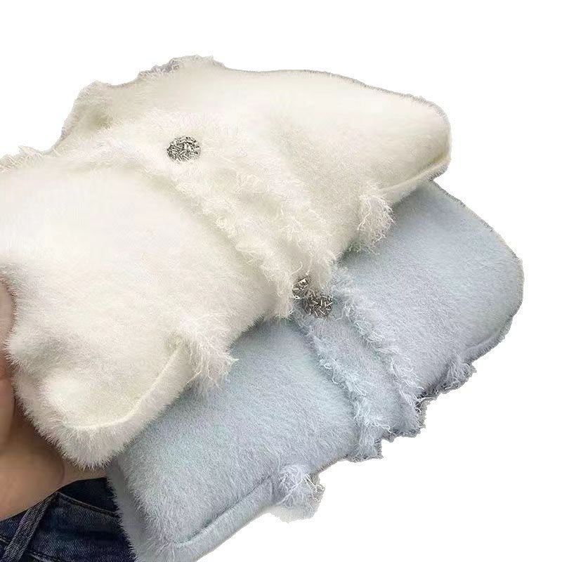 Kvinders elegante fleecejakke med fashionable knapdetaljer Stilla