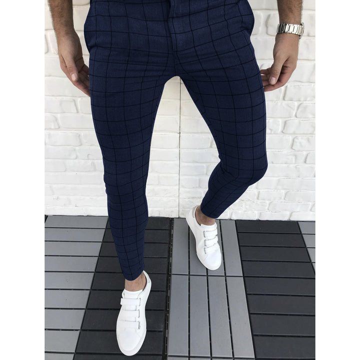 Herrer Ternet Slim-Fit Bukser med elastisk Liv Stilla