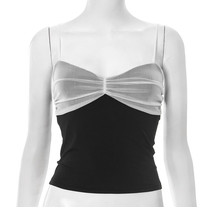 Dame strapless top med raffinerede draperinger Skovae