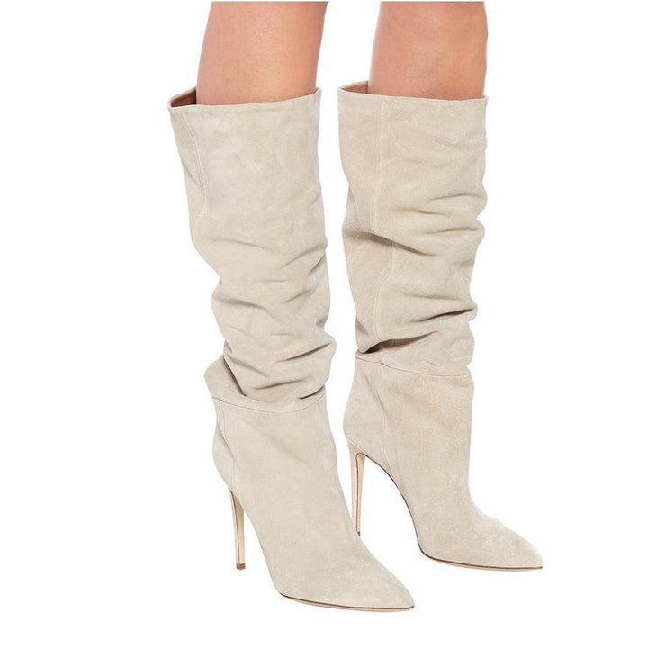 Femme Wildschindel Overknee-Støvler med Stiletto og spids tå Stilla
