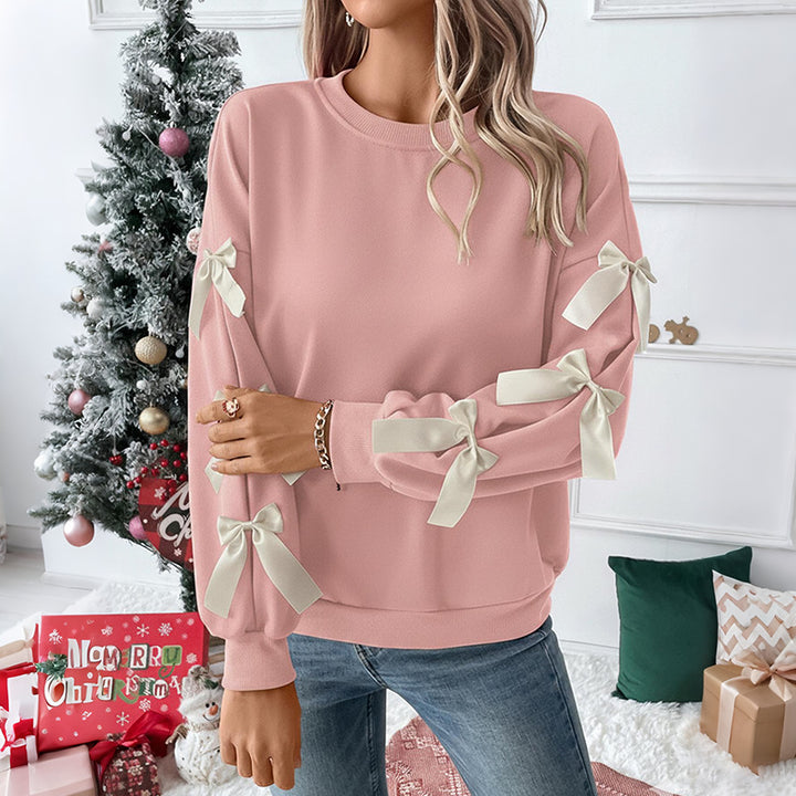 Kvinders oversized sweater med legende sløjfedetaljer Stilla