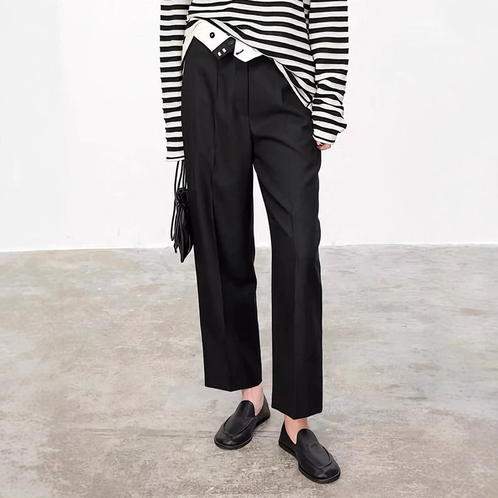 Dame Oversized Strik Sweater med Høj Krave Stilla