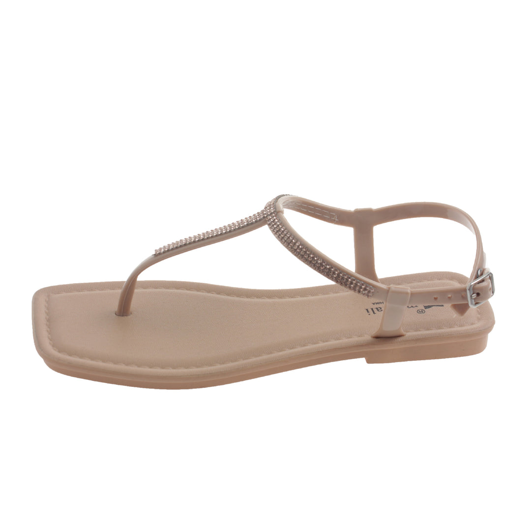 Dame elegante sandaler med strass-besatte remme Stilla