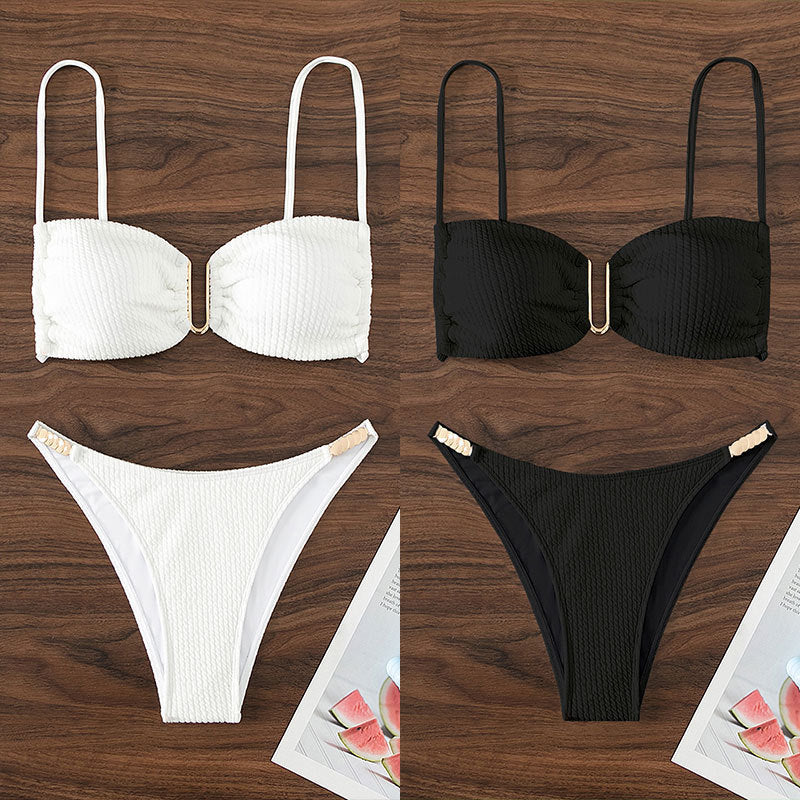 Dame Triangel-Bikini med elegant støttebånd og modemæssige accenter Skovae