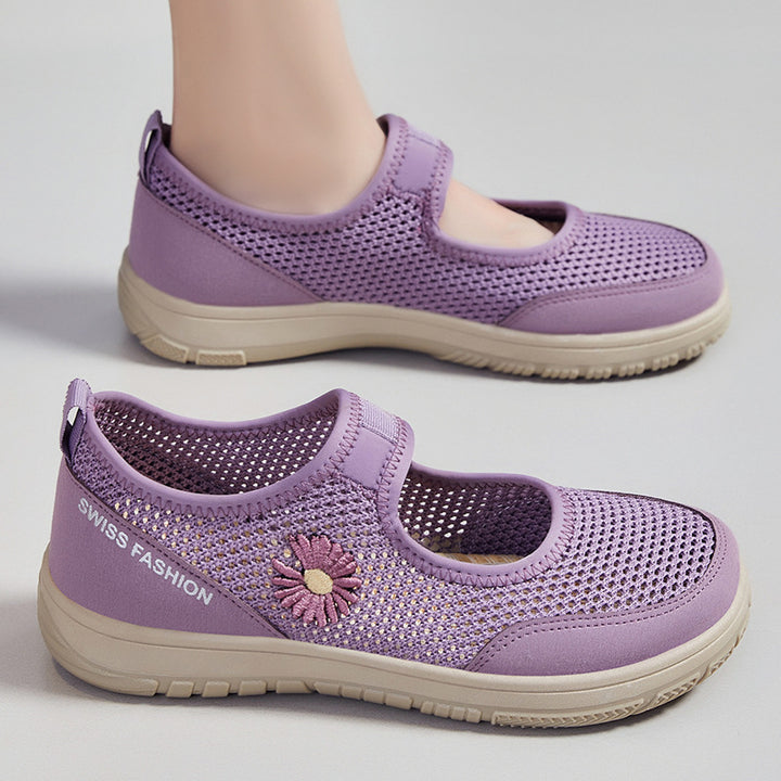 Dame åndbare Mary Jane stil Slip-On sneakers med komfortpasform Stilla