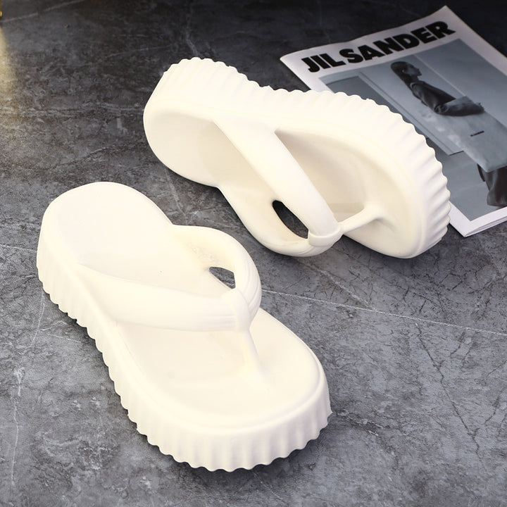 Dame Plattform Flip-Flops med skridsikker sål og ergonomisk design Stilla