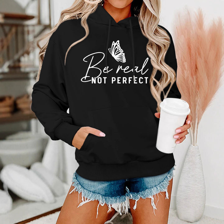 Dame hoodie med kreativt motiv og komfortabel pasform Stilla