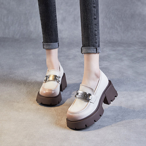 Dame Chunky Hæle Slipper med dekorativt metallisk accent Stilla